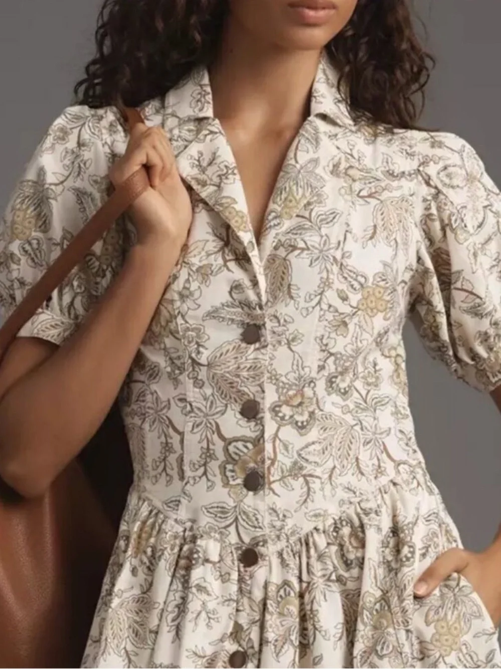 Pilcro (Anthropologie) Floral Midi Dress - Picture 3 of 8